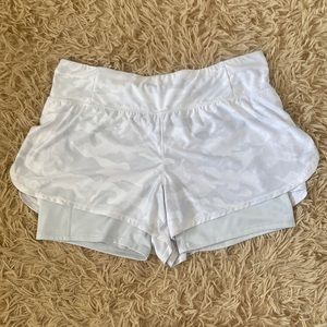 White running shorts